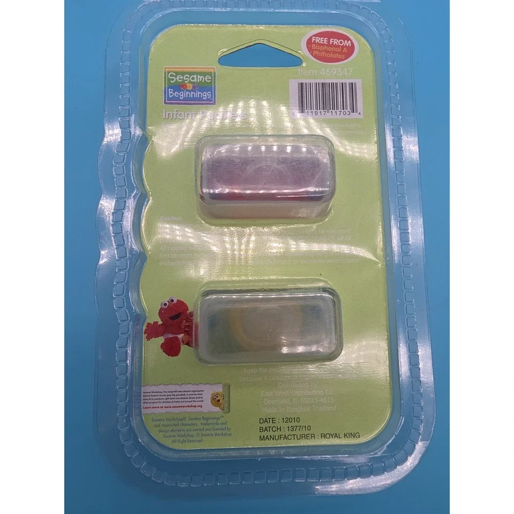 Sesame Beginnings 2 Pack Pacifier 0-6 Months 2009